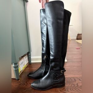 Black Knee-High Leather Boots